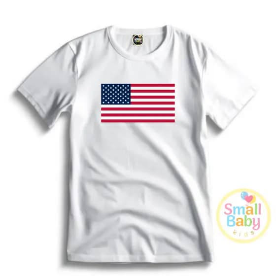 Camiseta /Camisa Infantil /Juvenil Unissex Bandeira USA