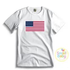 Camiseta /Camisa Infantil /Juvenil Unissex Bandeira USA