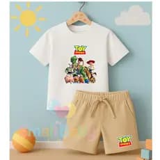 Conjunto Infantil Camiseta e Short Moletinho Meninos Toy Story filme Festa Temática Estampado