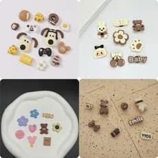 Kit de Pingentes/Pins/Bottons Decorativos Emborrachados para Babuche Personalizado