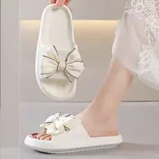 Chinelo Feminino Slide Nuvem com Laço Antiderrapante– Sandália Confortável, Leve, Macio, Verão