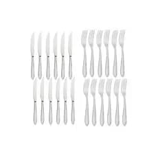 Kit Restaurante Garfo e Faca Laguna Tramontina 24 Peças Aço Inox.