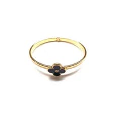 Pulseira Trevo Virginia Preto Feminino Banhado A Ouro Banho Verniz Italiano