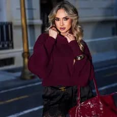 Blusa Manga Bufante Tricot Tamanhos P, M, e G Blusa de Frio Outono Inverno Tendência 2026 Tricô