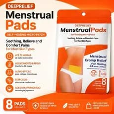 Adesivo Térmico Para Cólica Menstrual MenstrualPads 8 Unidades Alívio Até 12h Autoaquecimento