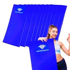 Kit 10 Colchonetes Academia Exercício Ginástica Densidade Pilates Espuma Musculação Yoga 90x45 Azul