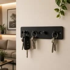 Porta Chaves Minimalista De Parede Fácil Instalação Parafuso ou Duplaface Porta Chaves Organizador