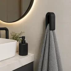 Suporte de Toalha Para Banheiro Luxo Kit Gancho de Panos Com Trava
