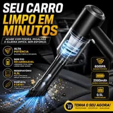 Aspirador Automotivo Portátil Sem Fio Potente Recarregável Mini Aspirador Premium para Carro