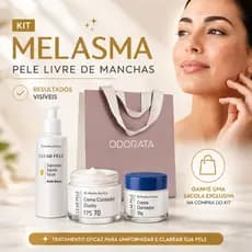 Kit melasma, clareador com ácido glicólico e ácido kójico, sabonete facial e clareador noite e dia