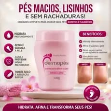 Dermopés Creme para Afinar os Pés 130g – Hidratação Profunda para Pés Ressecados e Rachados