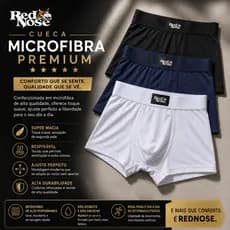 Cueca Boxer Brasão Microfibra Red Nose Qualidade Premium