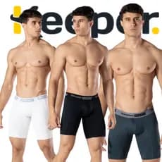 Cueca Boxer  Originais Com Tecido Em Microfibra e Elastano Cueca Boxer Long leg