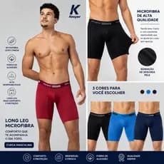 Cueca Masculina Long Leg Bojo 3D Tecido e antitranspirante microfibra pernas alongadas sem assaduras
