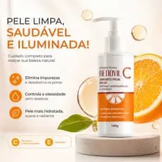 Sabonete Facial Renovil Vitamina C e E Nanoencapsulada Sabonete Antioxidante Hidrata e Limpa