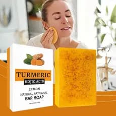 Sabonete tira manchas, kojic acid, Sabonete De Cúrcuma Para Limpeza Facial ,Remoção De Espinhas De Gengibre