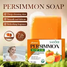 Sabonete de caqui, Caqui Limpeza Sabão Barra De Profunda Artesanal De Banho Para O Corpo Rosto Pele Hidratante Suave