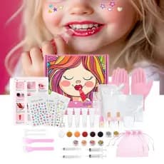 Kit De Maquiagem Infantil DIY-Lakerain-Faça Seu Próprio Brilho Labial Com Pigmentos , E Brilhos-Presente Criativo Para M
