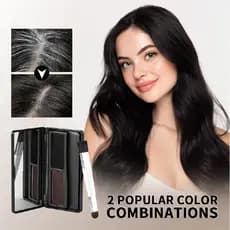 Paleta De Tintura De Cabelo 2 Em 1 Com Escova , Preto , Marrom , Café , Longa Duração , Coloração Temporária Coberto , C