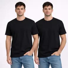 Kit 2 Camisetas Masculinas Lisa 100% Algodão Premium Confortavel Cores P/M/G/GG Slim Casual