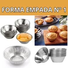 Forma Empada N°1 – 12 Unidades de Forminha Lisa para Empadinha