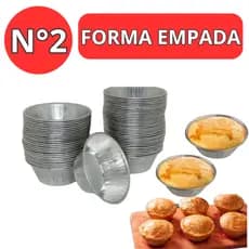 Kit Forma Empada N° 2 - Forminhas Lisa Empadinha e Mini Salgados
