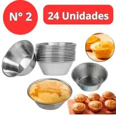 Forma Empada N° 2  -24 unidades Forminhas Lisa Empadinha e Mini Salgados