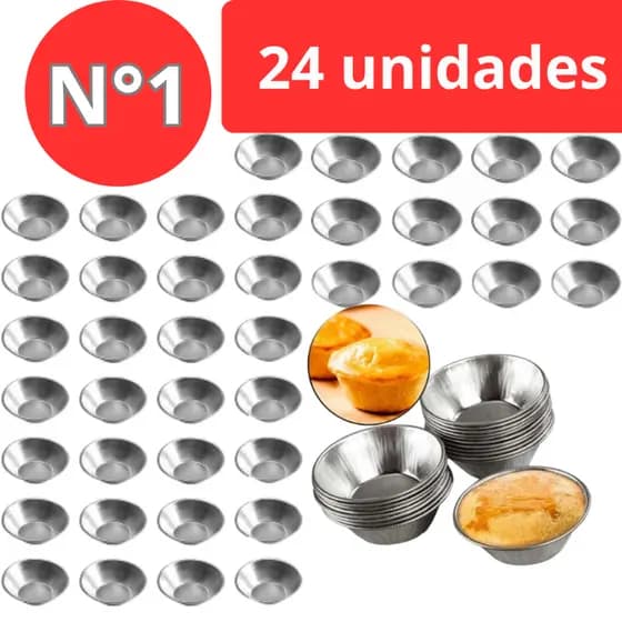 Forma Empada N°1 – 24 Unidades de Forminha Lisa para Empadinha