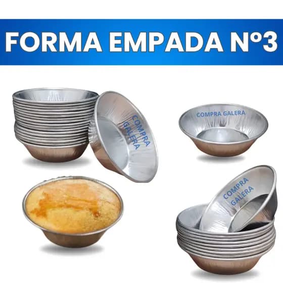 Forma Empada N° 3 -12/24/36/48/60 Unidades Forminhas Lisa Empadinha