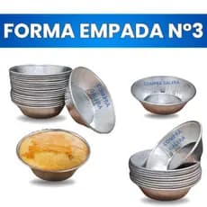 Forma Empada N° 3 -12/24/36/48/60 Unidades Forminhas Lisa Empadinha