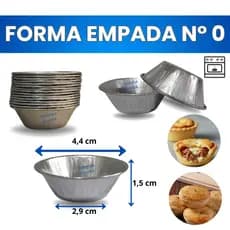 Forminha N°0 Para Empada Mini Forma Lisa Para Salgados Aço Duravel