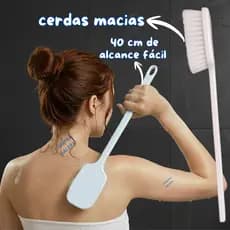 Escova de Banho para Costas com Cabo Longo – Cerdas Macias para Esfregar