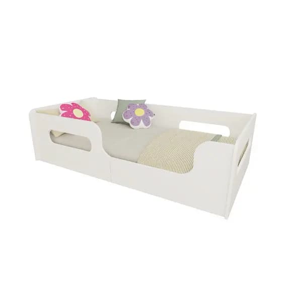 Cama Infantil Montessoriana Solteiro Cloud Branco