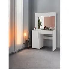 Camarim Lolita com Espelho, Luminária 2 Soquetes e Gavetas – 147x92cm – Design Moderno e Espaçoso