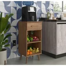 Feuteira Balcão Cozinha  Suporte Para Galão Água Microondas com Cesto Fênix