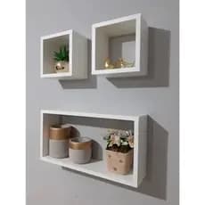 Kit 3 Nichos Decorativos MDF BRANCO 15mm para Enfeites