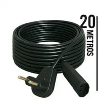 Extensão Elétrica 20 Metros 10A Cabo PP 2x1,0 Reforçada Certificada Anti-chama Frete Gratis