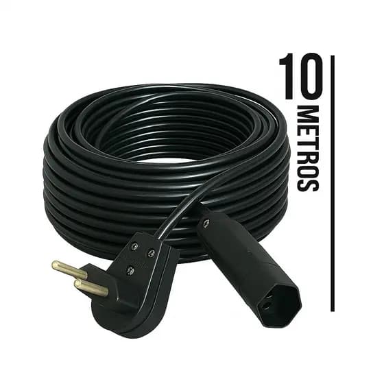 Extensão Elétrica 10 Metros 20A Cabo PP 2x2,5 Reforçada Certificada