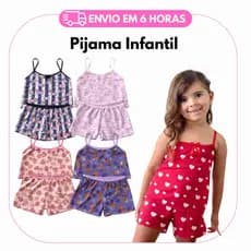 KiT 3 Pijama MICRO INFANTIL Baby Doll Estampado Personagem Short doll Microfibra
