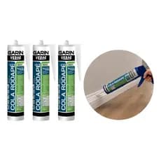 Cola Rodapé 400gr Poliestireno para Madeira Gesso Isopor kit com 3 Unidades
