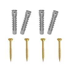 Kit 100 Buchas 6mm Universal Com Aba Anel E 100 Parafusos 4x40mm
