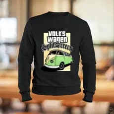 Moletom Casual VINTAGE VOLKS KOMBI Blusa unissex Frio Inverno Envio Imediato