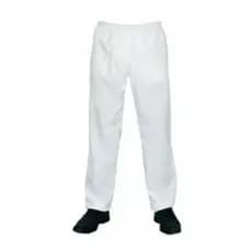 Calça Branca de Oxford Com Elástico Unissex Bolso Traseiro Fardamento para trabalho Cozinheiro Shush