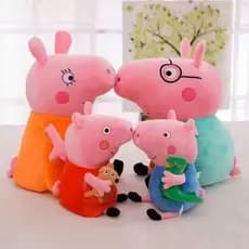 4 Peças Peppa Pig Brinquedo De Pelúcia Macio Recheado Bonecas Festa Da Família Para Crianças Natal Ano Novo Presentes An