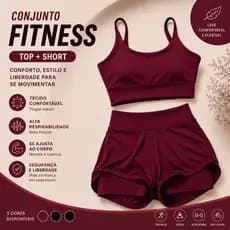 Conjunto de Academia Feminino Short Duplo Dryfit Premium  Cintura Alta Levanta Bumbum