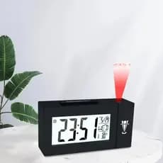 Relógio Digital Mesa Projetor Despertador Temperatura