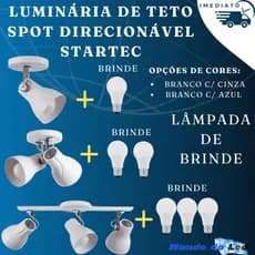 Luminária De Teto Spot Direcionável Octa Plus 3 Lâmpadas Praia Litoral E27 Bivolt 110v/220v Startec