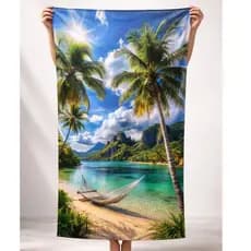 Toalha de praia ou piscina varias estampas divertidas kombi fusca dinheiro praia 1,40 x 70 cm