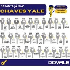 🔑 Kit 50/100 Chaves Yale Dovale Original | Latão/Colors | Nota 5.0⭐ | Customizável | Produto Nacional🔑 Kit 50/100 Chaves
