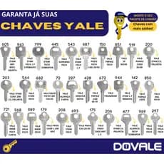 ⚡ Kit 300 Chaves Yale Dovale Customizável | Nota 5.0⭐ | Produto Nacional | Frete Grátis | Entrega SP